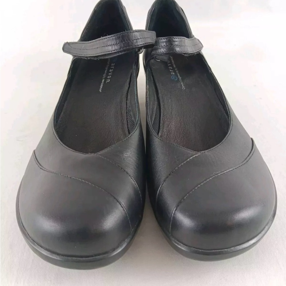 New Balance Aravon Maya Shoes 12 AA Leather Mary Jane Black